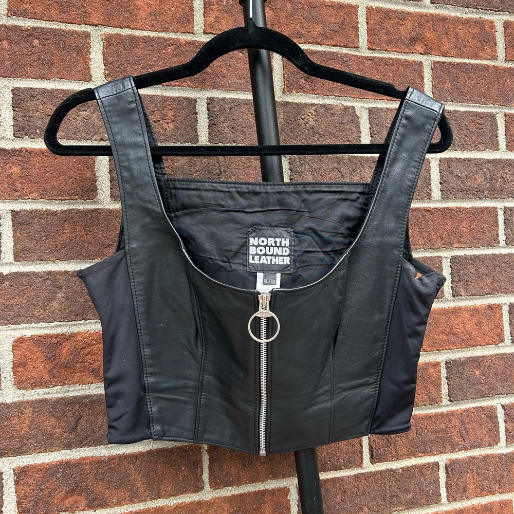 Northbound leather corset top